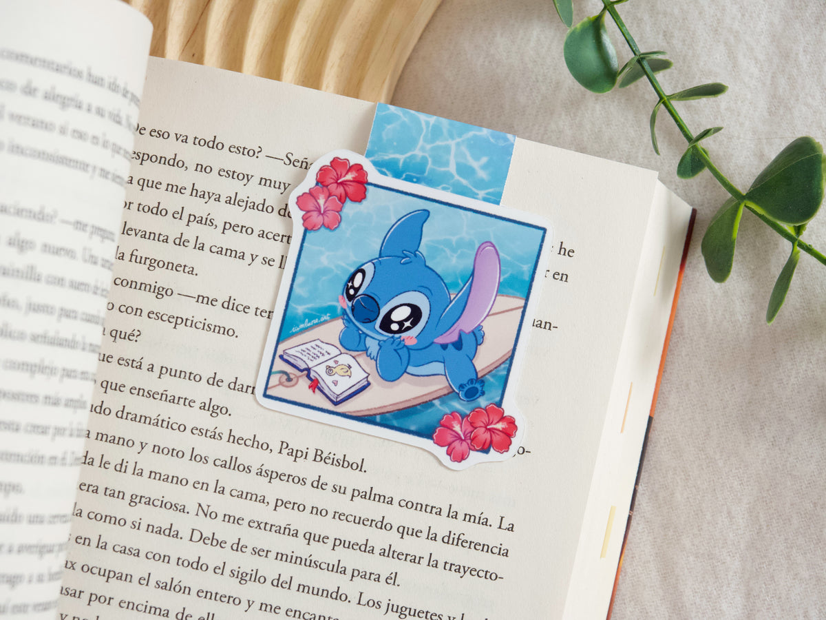 Marcapáginas Stitch 🌺💙